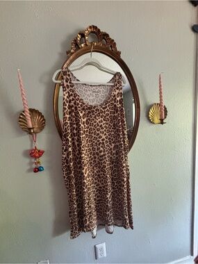 torrid Leopard Print Sleep Tank in Beige and Gray